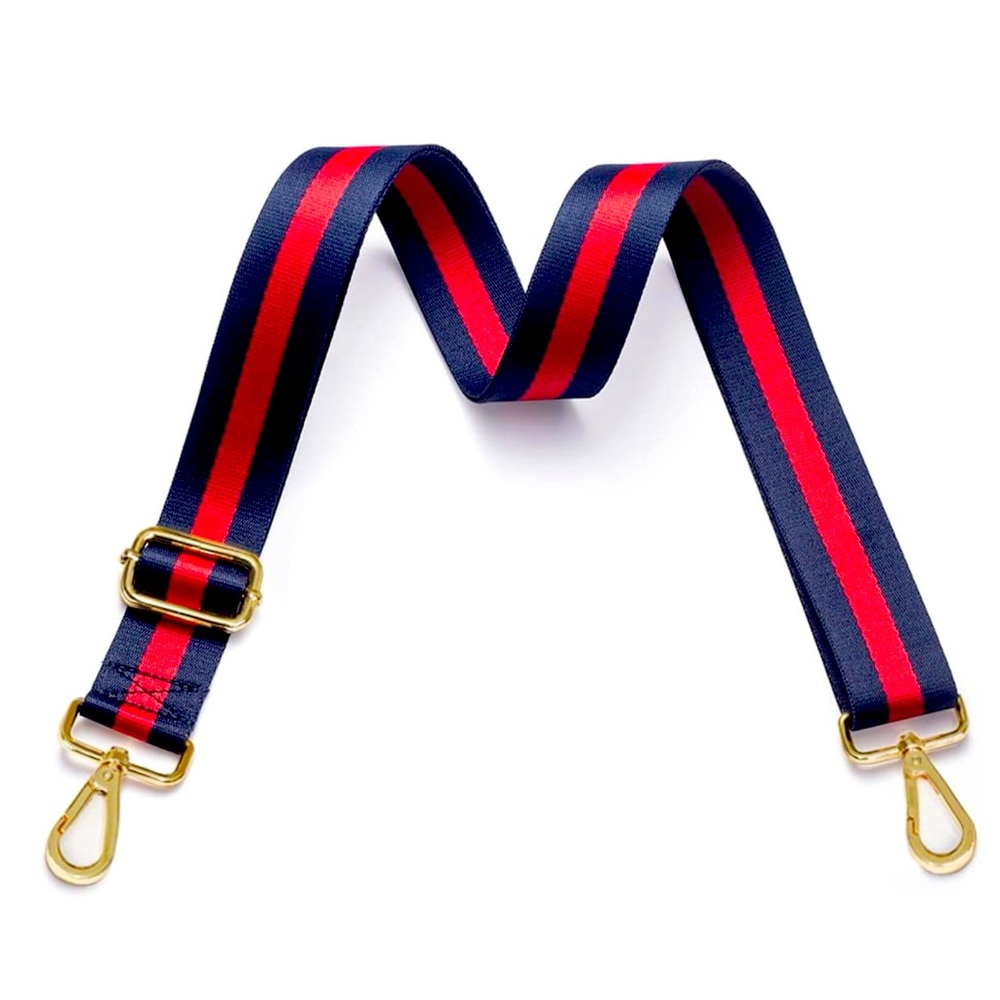 Stylish canvas Navy and Red Crossbody handbag Strap